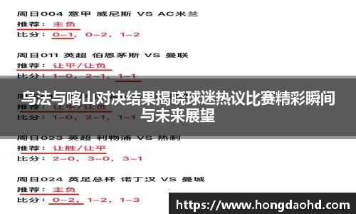 乌法与喀山对决结果揭晓球迷热议比赛精彩瞬间与未来展望